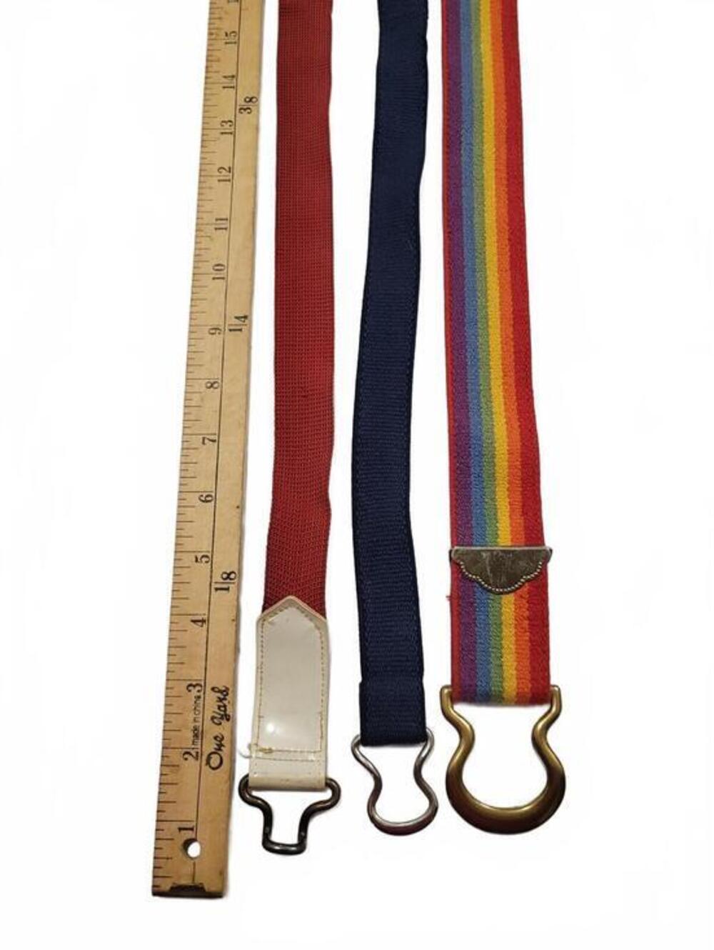 Vintage Rainbow Stretch Belt Lot - Picture 4 of 6